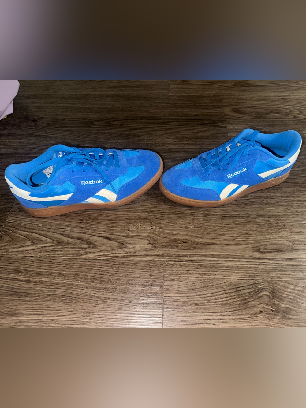 Reebok women Bright Blue & White Sneakers with Gum Soled